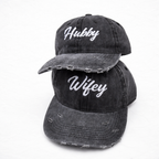 100% Cotton Wifey & Hubby Coordinated Hats for Couples