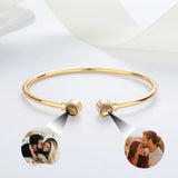 Amore Duo Photo Projection Bangle Bracelet