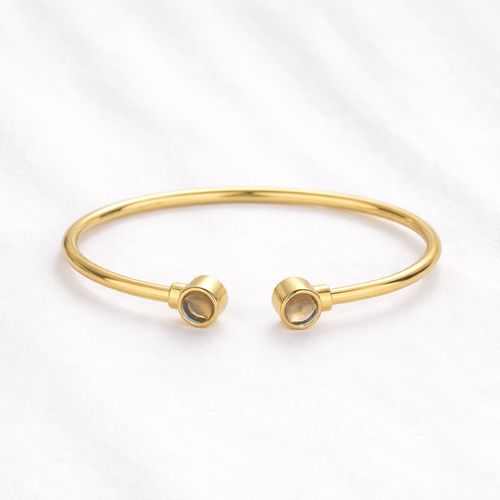 Amore Duo Photo Projection Bangle Bracelet