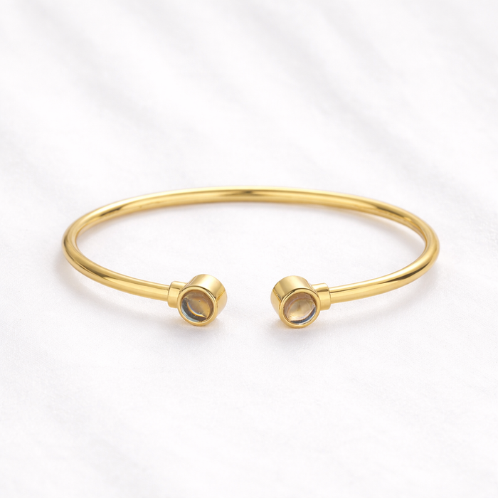 Amore Duo Photo Projection Bangle Bracelet