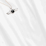 Angel Wings Photo Projection Necklace – Personalized Picture Jewelry Silver