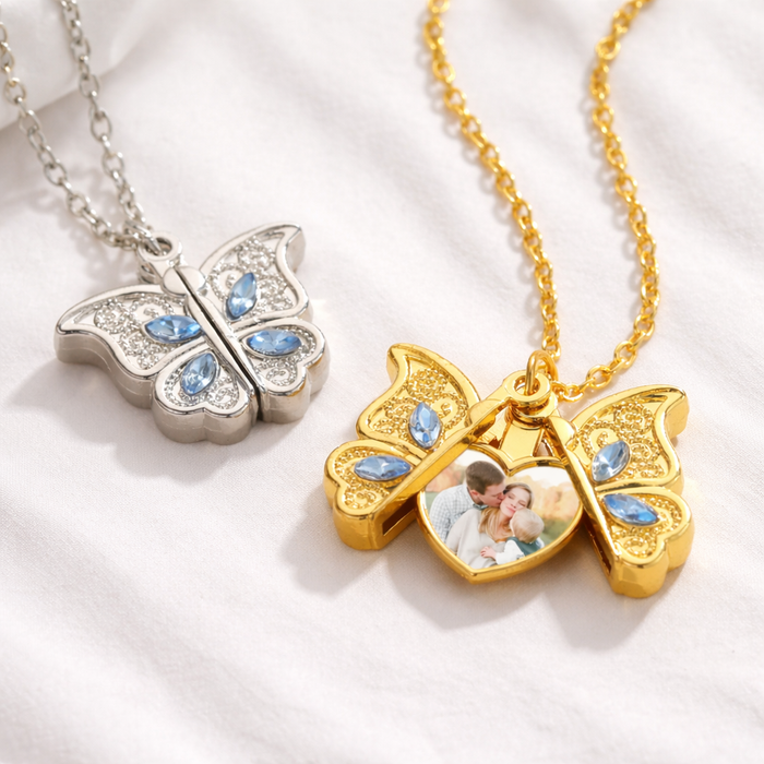 Butterfly Locket Necklace – Personalized Picture Inside Jewelry