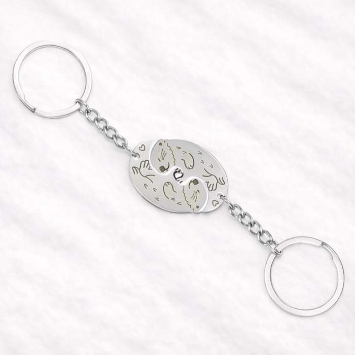 Otter Love Keychain – Charming Matching Keyring for Couples and Best Friends