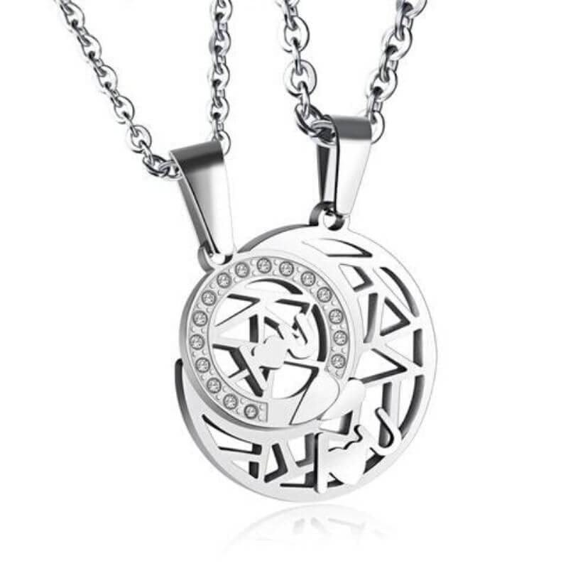 Moon and Sun Matching Chains for Couples – Romantic Jewellery Set