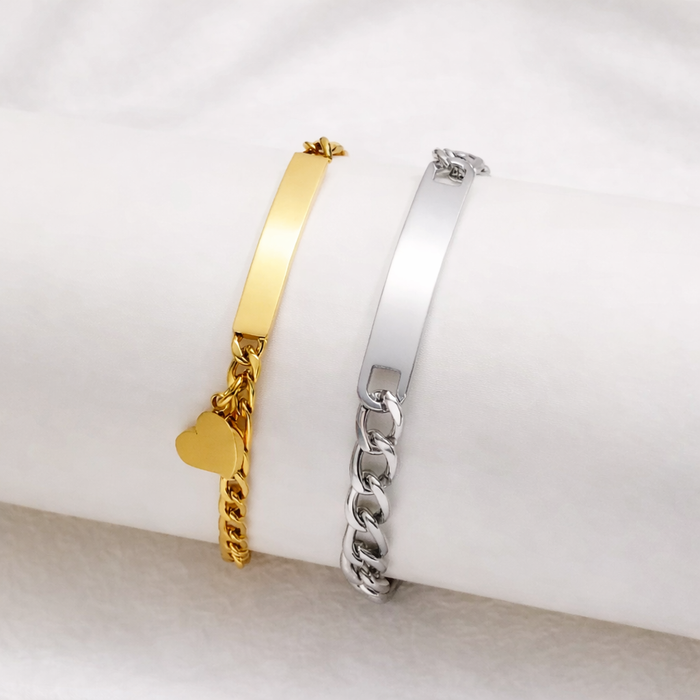 Couple ID Bracelets – Personalised Matching Jewellery