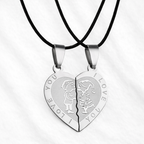 Couple Necklaces Interlocking Heart – Romantic Matching Set