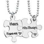 Puzzle Matching Chains for Couples – Interlocking Necklace Set