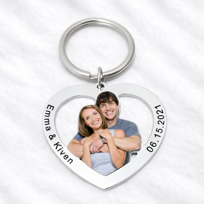 Customised Keychains with Photo Engraving – Personalised Keepsake Gift