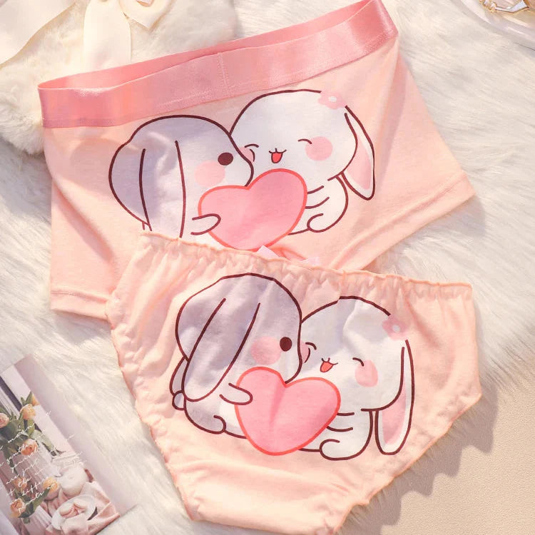 Cute Bunnies Couples Matching Underwear – Smooth Lightweight Set