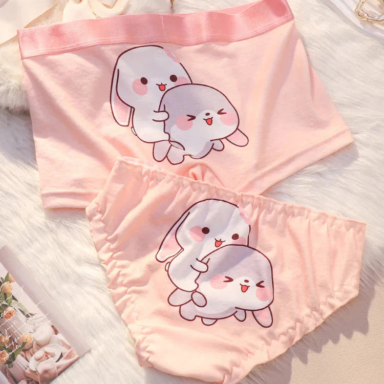 Cute Bunnies Couples Matching Underwear – Smooth Lightweight Set