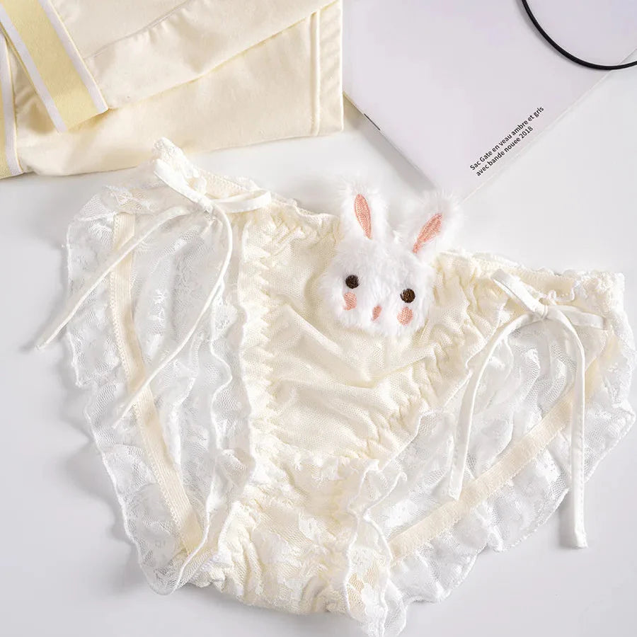 Cute Bunny Matching Couples Underwear – Smooth Lightweight Set Pink Women L - Men L