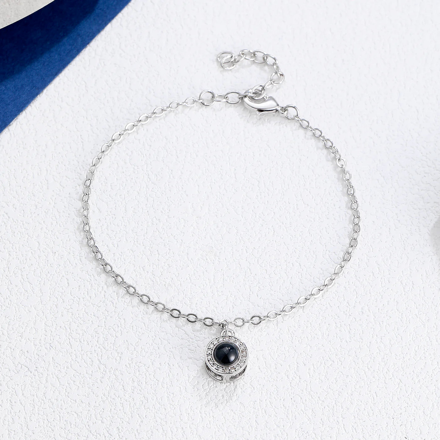 Radiant Halo Photo Projection Bracelet with Picture Inside