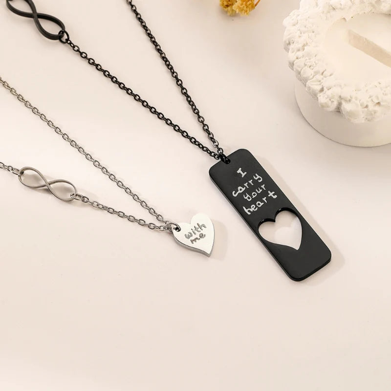 I Carry Your Heart Couple Necklace – Romantic Matching Set