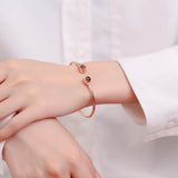 Amore Duo Photo Projection Bangle Bracelet