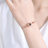 Photo Projection Bracelet Round Shape – Sterling Silver Personalized Jewelry