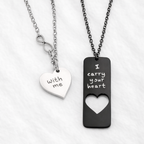 I Carry Your Heart Couple Necklace – Romantic Matching Set