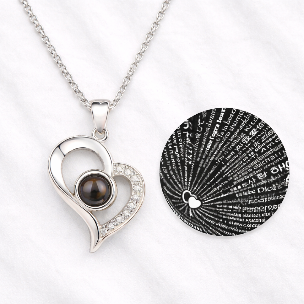I Love You in 100 Languages Necklace – Romantic Projection Jewellery