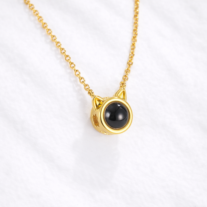 Kitten Photo Necklace – Personalized Pet Memory Photo Jewelry