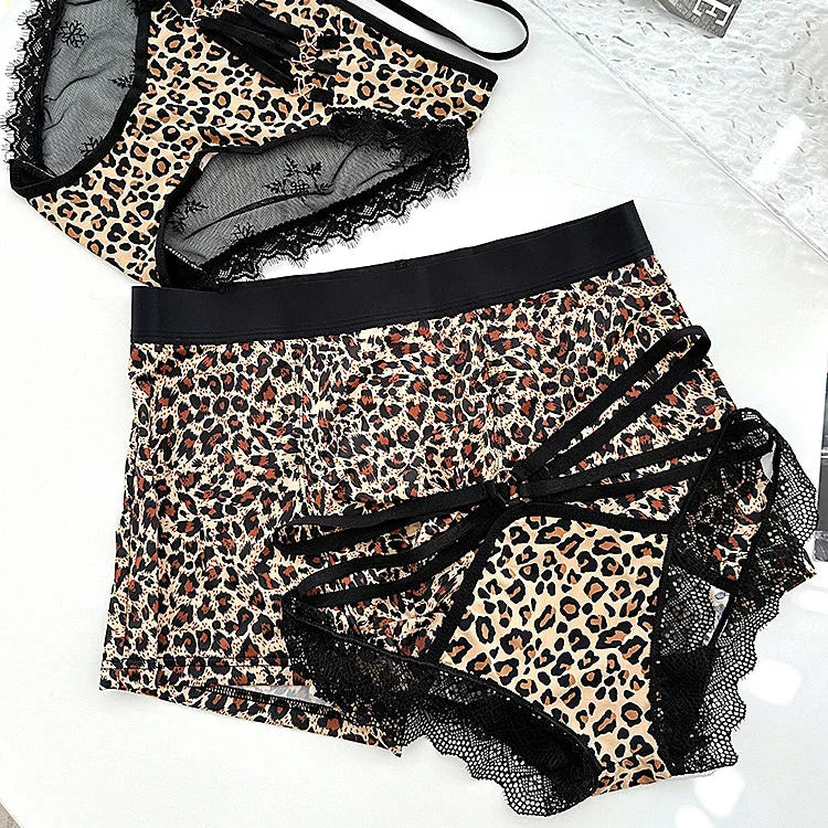 Leopard Print Couples Matching Underwear – Smooth Lightweight Set 2