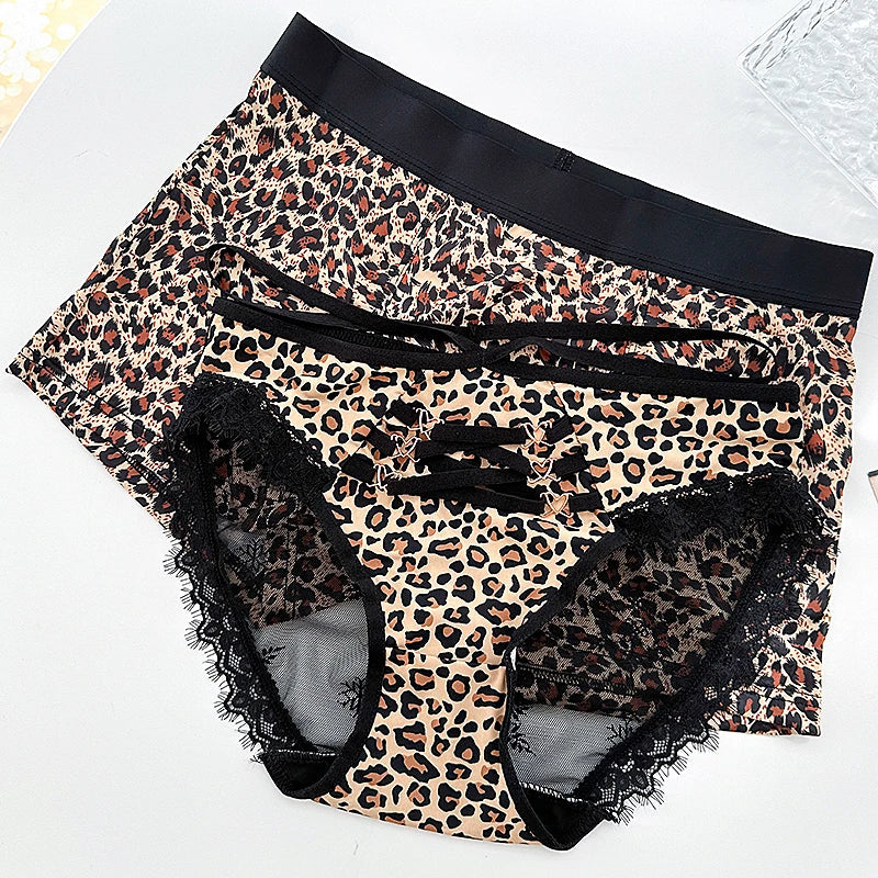 Leopard Print Couples Matching Underwear – Smooth Lightweight Set 4