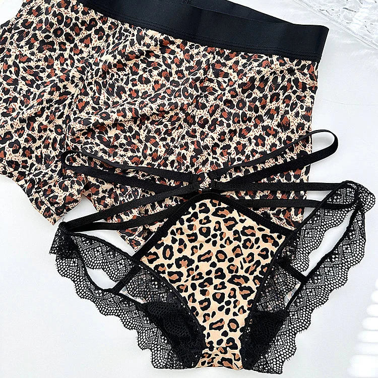 Leopard Print Couples Matching Underwear – Smooth Lightweight Set 3