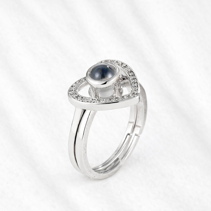 Love Sunlight Photo Projection Ring with Picture Inside