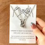 Magnetic Pinky Promise Necklace – Matching Couple Set