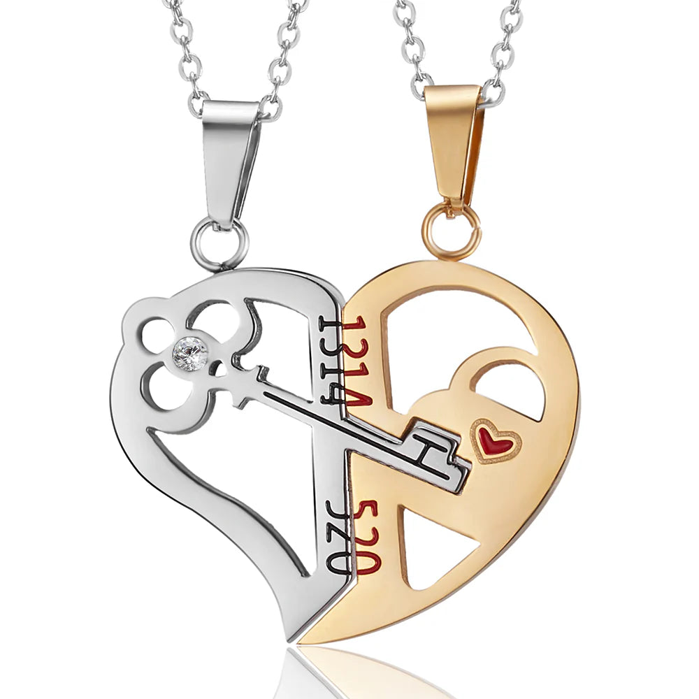 Matching Half Heart Necklaces for Couples – Romantic Jewellery Set