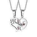 Matching Half Heart Necklaces for Couples – Romantic Jewellery Set Silver