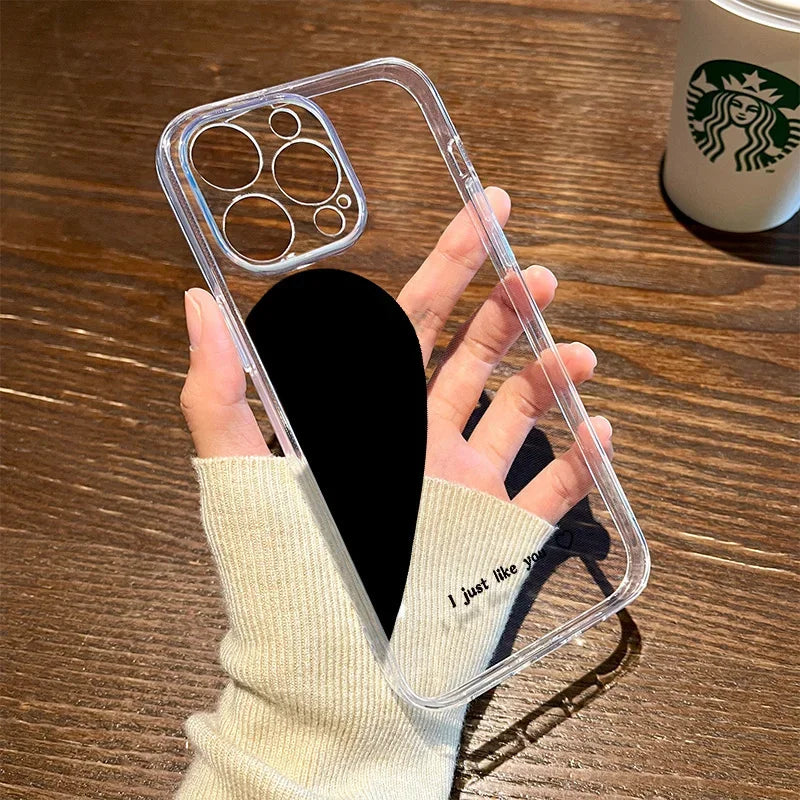 Minimalist Split Heart Couple Phone Case Set – Cute Matching iPhone Cases for Two