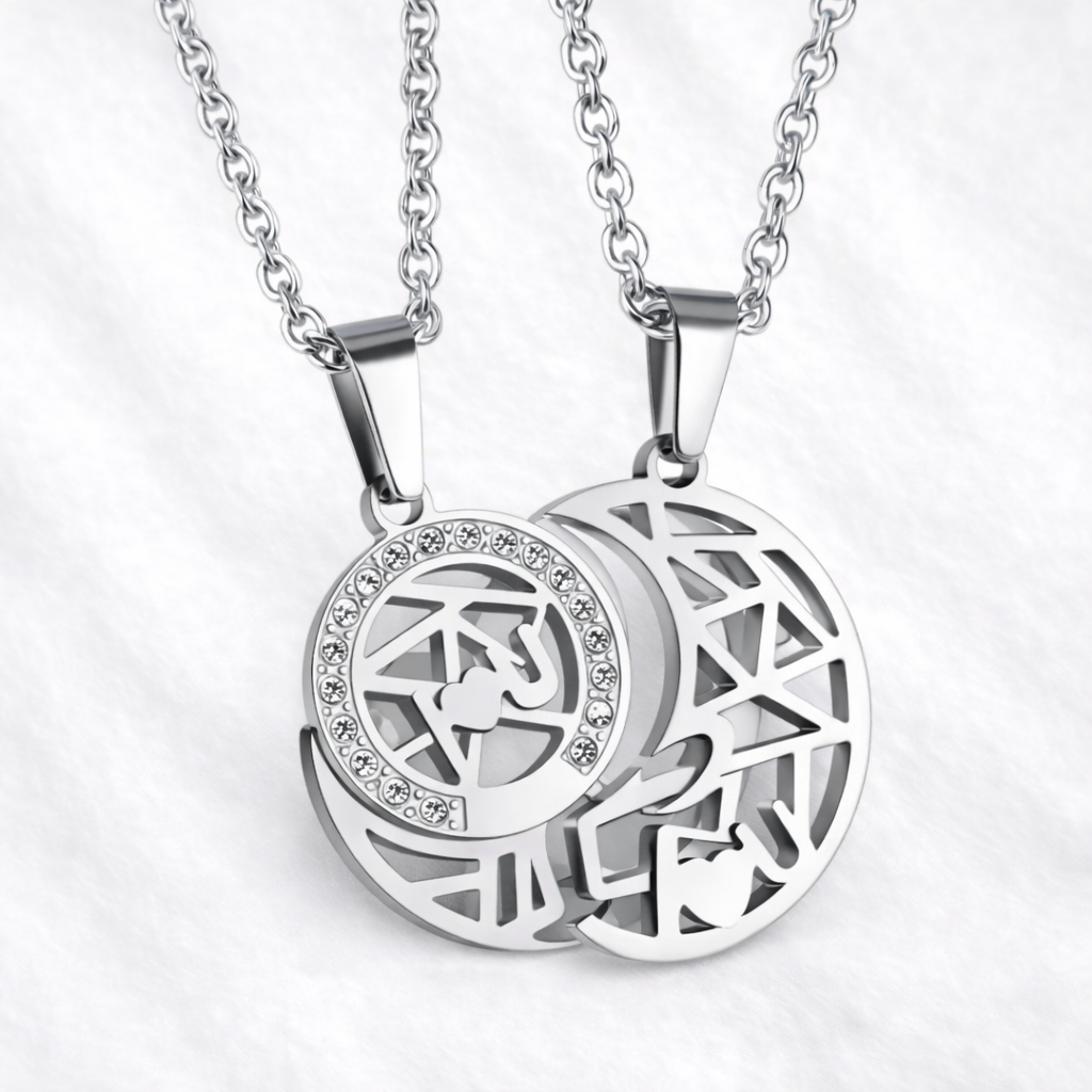 Moon and Sun Matching Chains for Couples – Romantic Jewellery Set