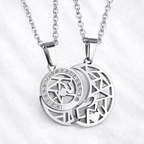Moon and Sun Matching Chains for Couples – Romantic Jewellery Set