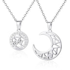 Moon and Sun Matching Chains for Couples – Romantic Jewellery Set Silver