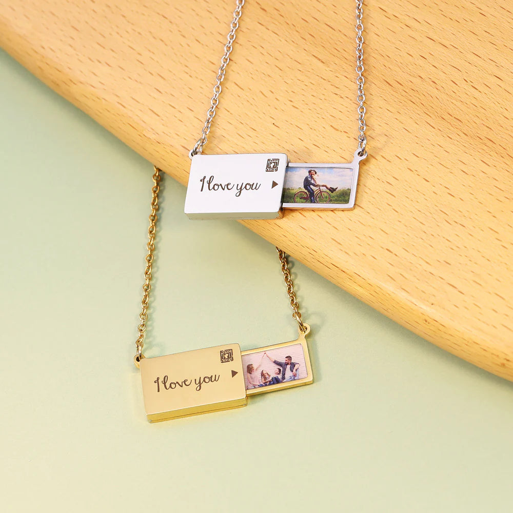 Personalised Love Letter Photo Necklace – Custom Picture Jewellery