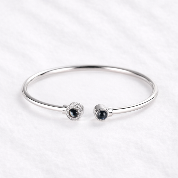 Soulmate Photo Bangle Bracelet with Picture Inside