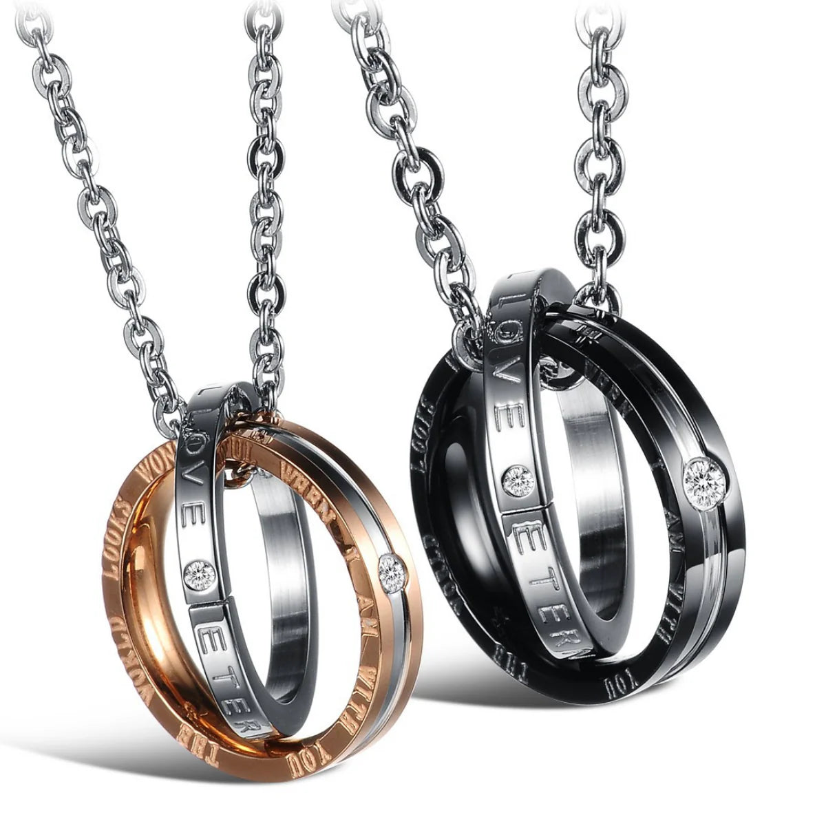 Promise Ring Necklace for Couples – Romantic Jewellery Set Both