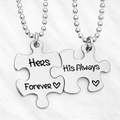 Puzzle Matching Chains for Couples – Interlocking Necklace Set