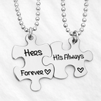 Puzzle Matching Chains for Couples – Interlocking Necklace Set