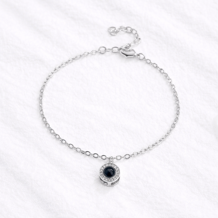 Radiant Halo Photo Projection Bracelet with Picture Inside