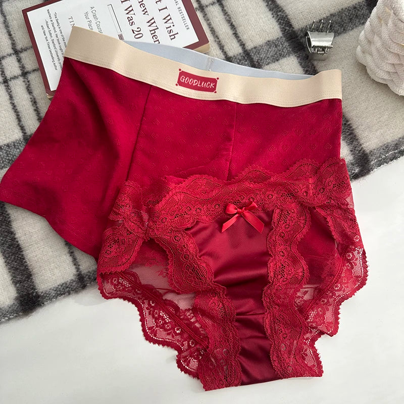 Red Matching Good Luck Couples Underwear – Smooth Lightweight Set 5