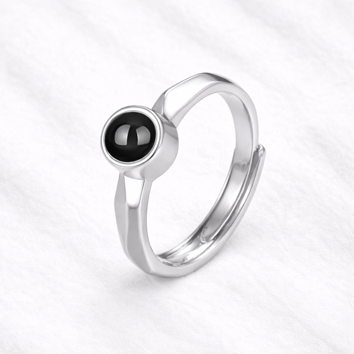 Projection Photo Rock Ring with Picture Inside