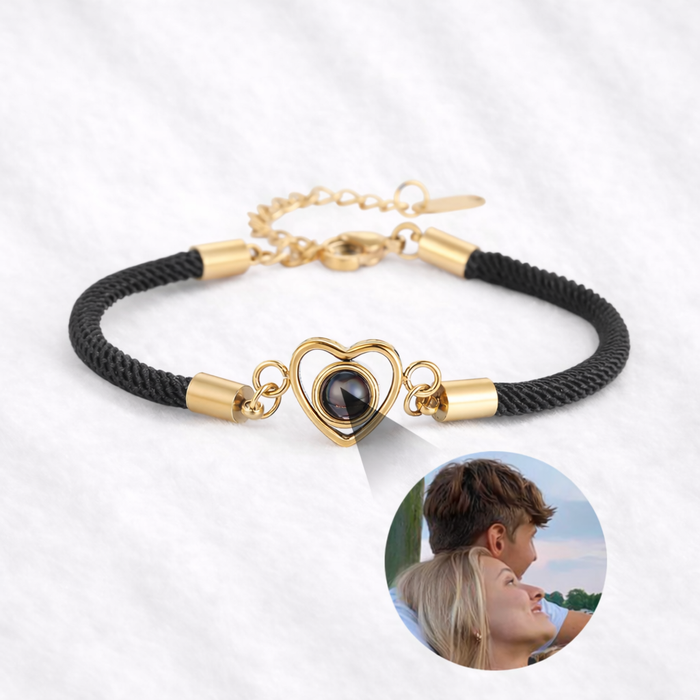 Royal Radiance Photo Projection Bracelet with Picture Inside