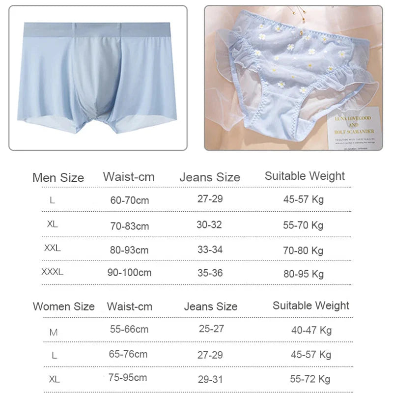 Daisy Print Cute Couple Underwear Set – Soft Stretch Blend