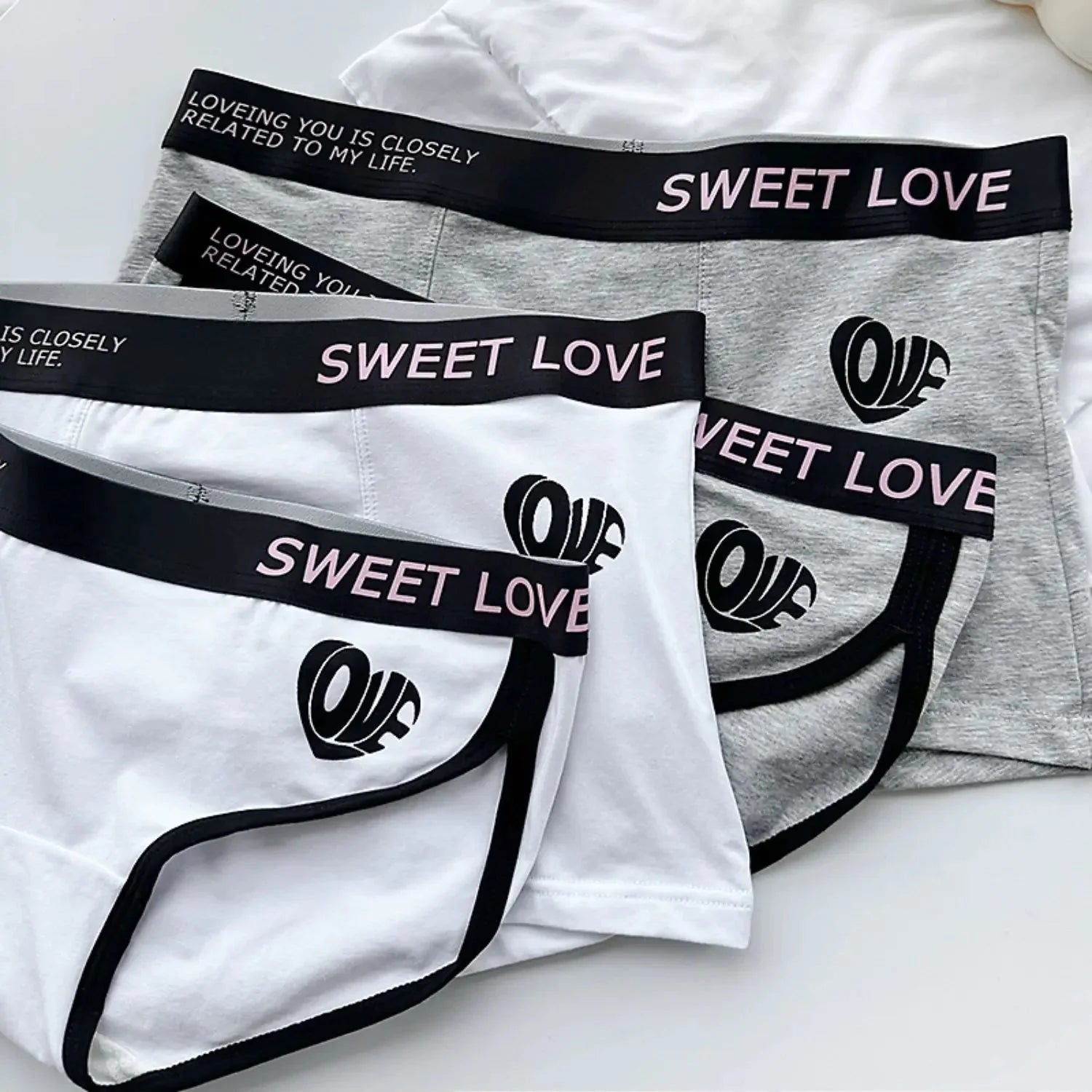 Sweet Love Matching Couples Underwear – Smooth Lightweight Set