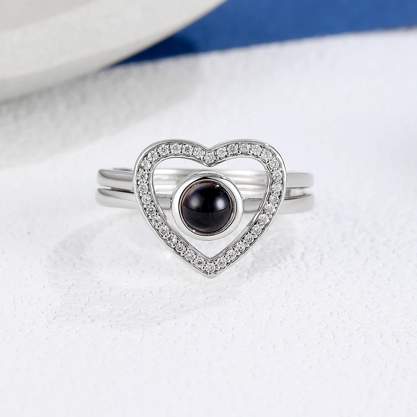 Love Sunlight Photo Projection Ring with Picture Inside