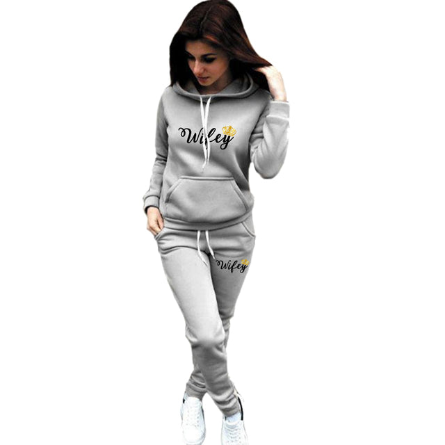 Wifey Hubby Matching Couples Tracksuits – Cotton Blend Set