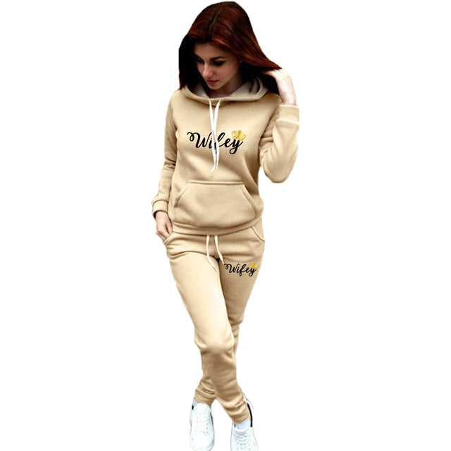 Wifey Hubby Matching Couples Tracksuits – Cotton Blend Set