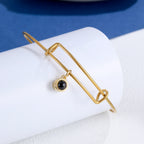 Embrace Photo Projection Bangle Bracelet with Picture Inside