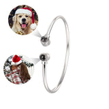 Amore Duo Photo Projection Bangle Bracelet Silver