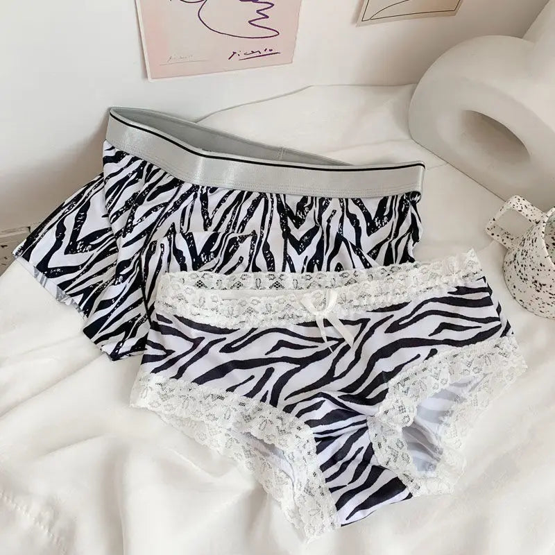 Zebra Print Couples Matching Underwear – Smooth Lightweight Set